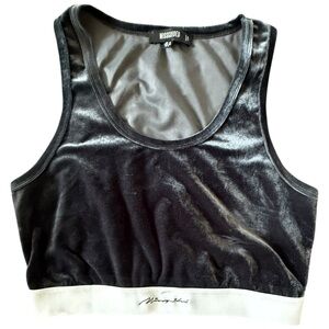 Black Velvet Sports Bra – Size S